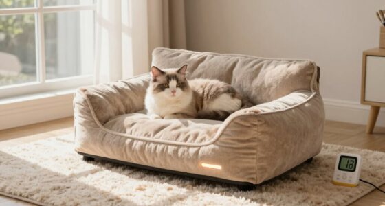 safe heated pet bed placement