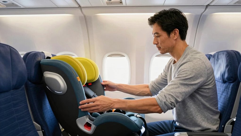 secure car seat seating