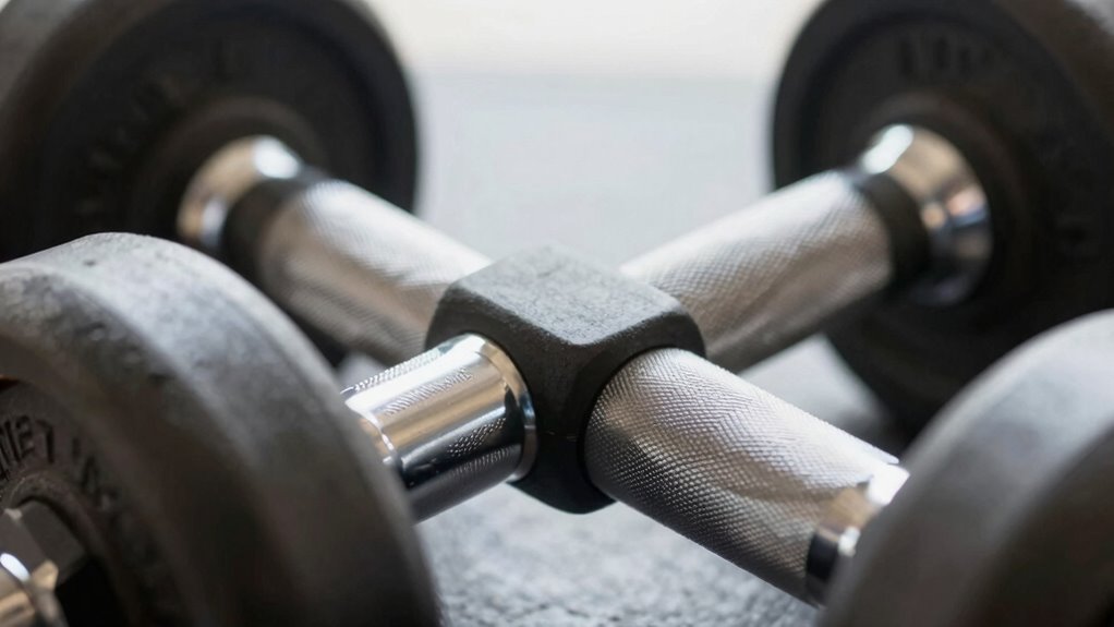 secure ergonomic dumbbell design