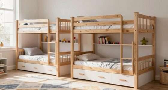 top bunk beds with storage