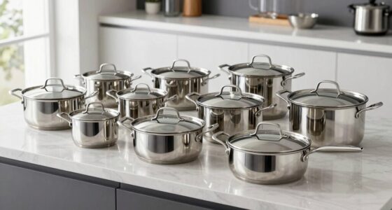 top stainless steel induction sets