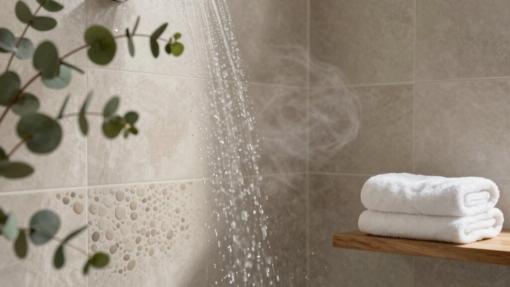 calming shower with aromatherapy