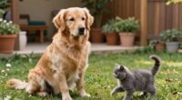calmly introduce pets gradually