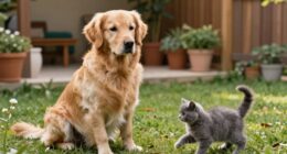 calmly introduce pets gradually