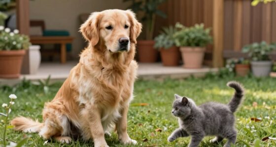 calmly introduce pets gradually