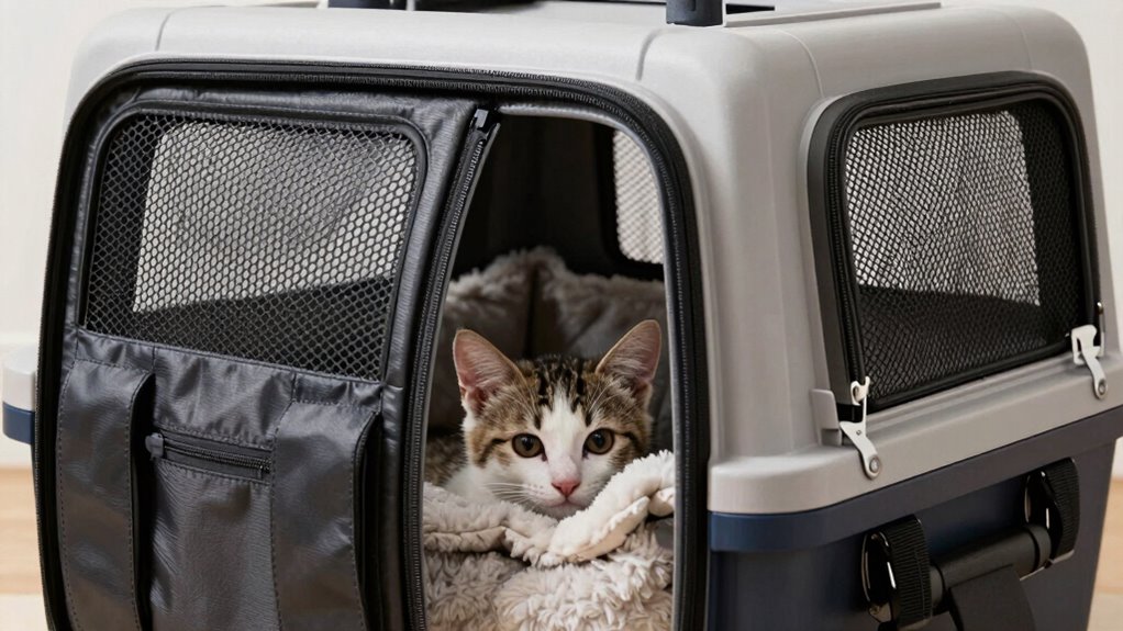 comfortable ventilated pet carrier
