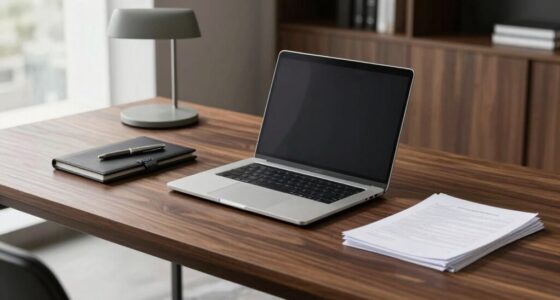 minimalist executive desk organization