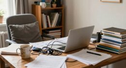 poor ergonomic desk arrangement