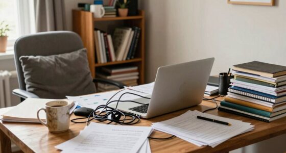 poor ergonomic desk arrangement