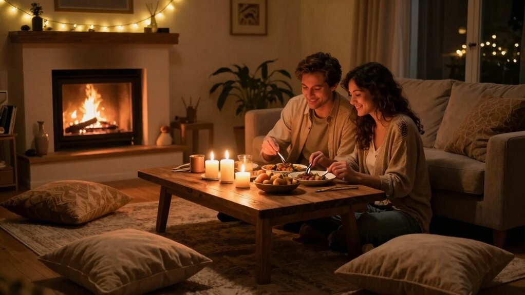 relaxed cozy spontaneous connection