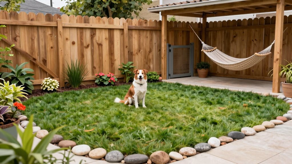 safe natural dog yard
