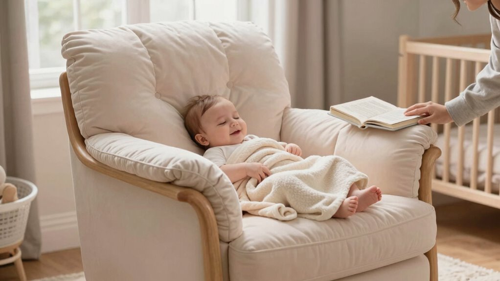 silent comfortable nursery seating