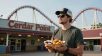 Man banned from Cedar Point after viral video shows him eating McNuggets on roller coaster