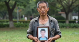 This is Guo Gangtang, whose son Xinzhen was kidnapped in 1997. He spent 24 years searching across China, riding over 500,000 km using up his life savings. They were finally reunited in 2021, and his journey ended up helping authorities find over 100 other missing children.